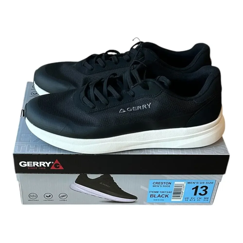Gerry Men's Creston Shoe, Lightweight, Lace Up, Black, Size 13